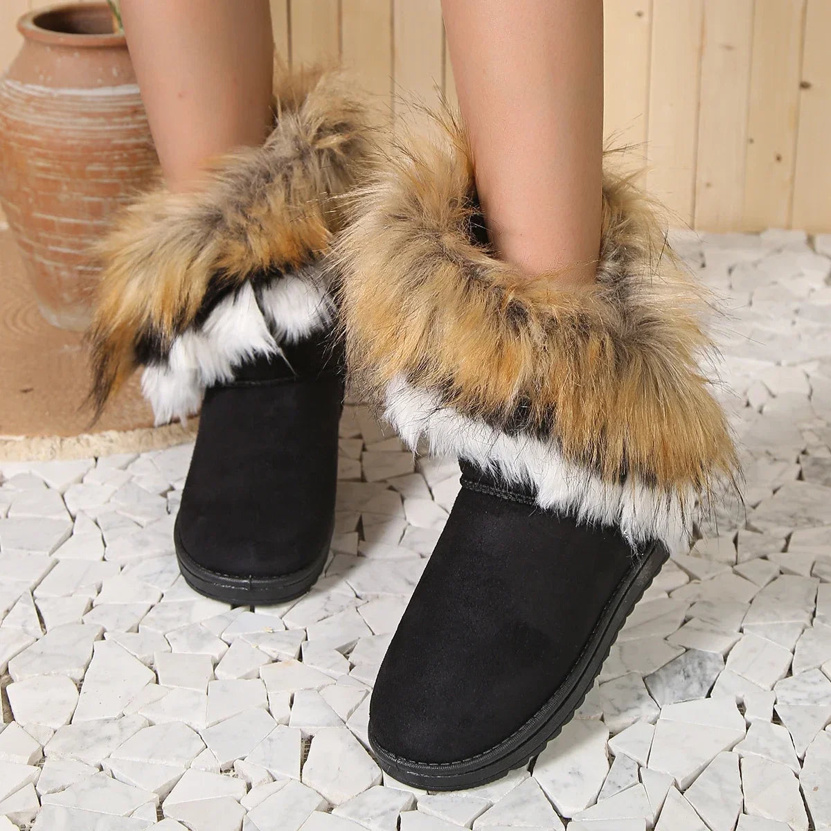 Fleece Thickened Warm Flat Non-slip Winter Snow Boot Secondary image