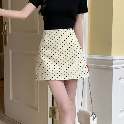 DressBetty - Elegant Polka Dot Sweet Short Skirt