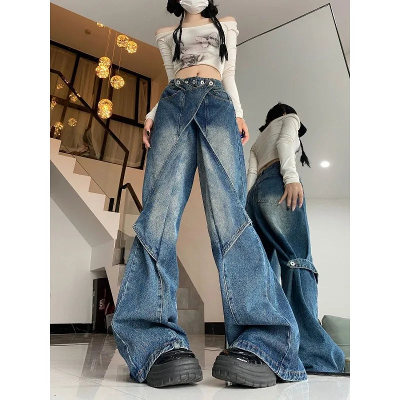 Oversize Jeans Women Vintage Y2K Spring Baggy Pants