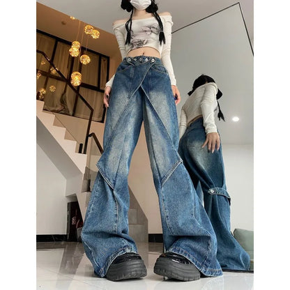Oversize Jeans Women Vintage Y2K Spring Baggy Pants