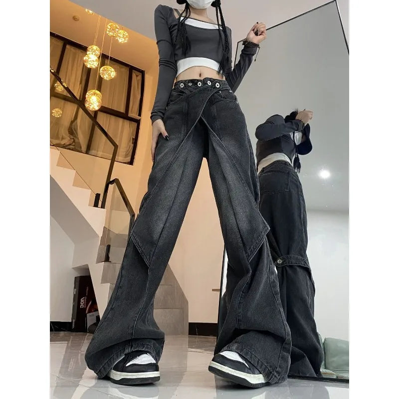 Oversize Jeans Women Vintage Y2K Spring Baggy Pants