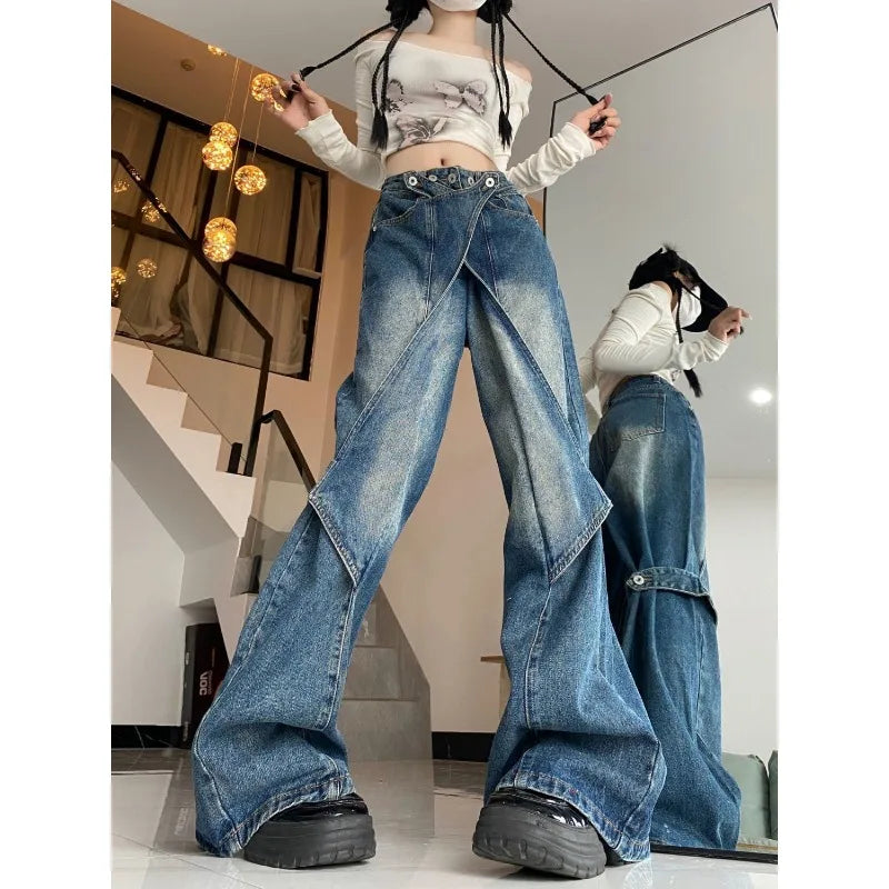 Oversize Jeans Women Vintage Y2K Spring Baggy Pants