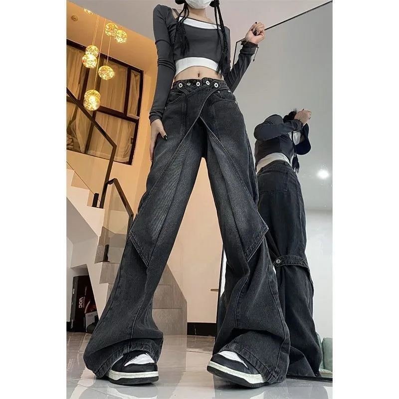 Oversize Jeans Women Vintage Y2K Spring Baggy Pants