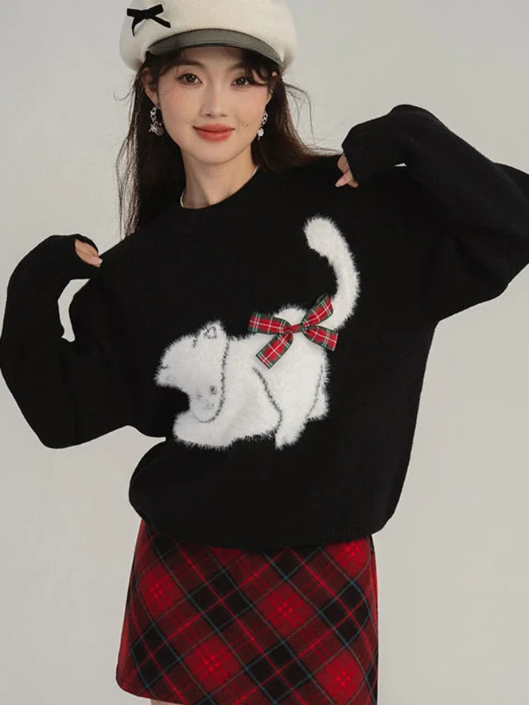 Fashion Kitty Cashmere Knitted Autumn Winter Sweater Main image