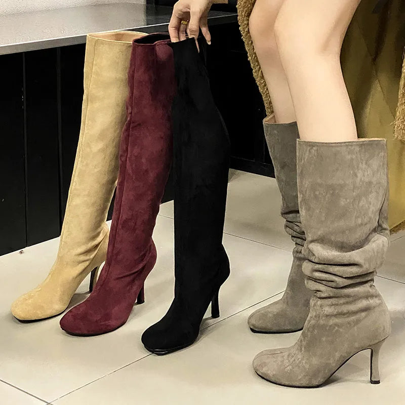 Designer Stylish Comfortable Fashionable Elegant Trendy Pointed Toe Knee High Boots Main image
