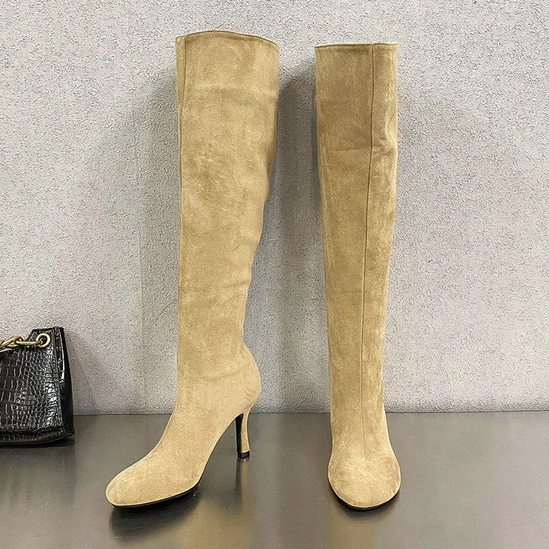Designer Stylish Comfortable Fashionable Elegant Trendy Pointed Toe Knee High Boots Secondary image