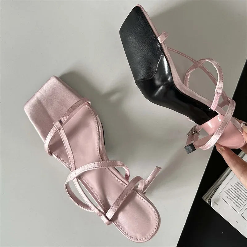 Fashionable Open Toe Chic Stylish Elegant Casual Low Heel Pumps Main image