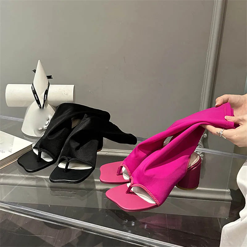 Summer Fashionable Butterfly-knot Stylish Casual Transparent Low Heel Pumps Secondary image