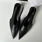 Designer Pointed Toe Buckle Strap Women  Thin Elegant Banquet Dress Mule Ladies Shoes Low Heel Pumps