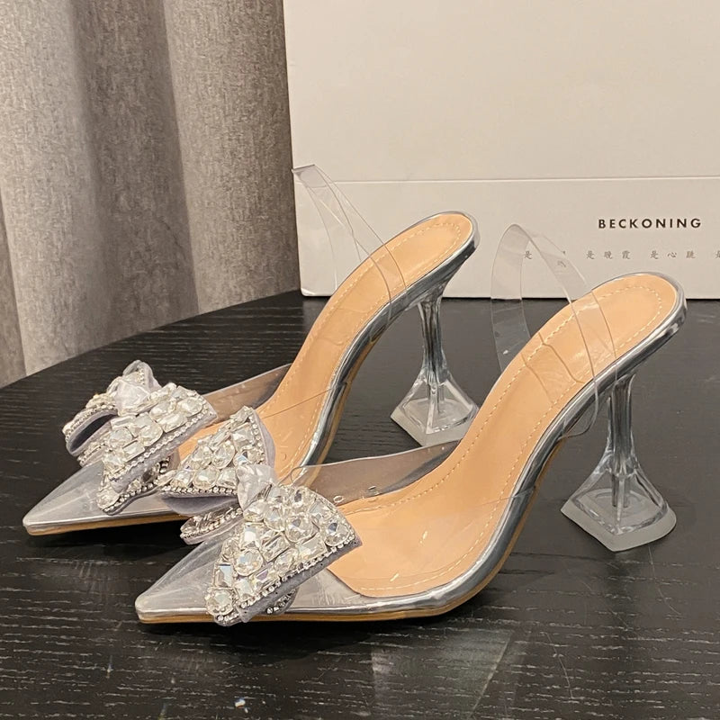Elegant PVC Transparent Chic Stylish High Quality Low Heel Pumps Secondary image