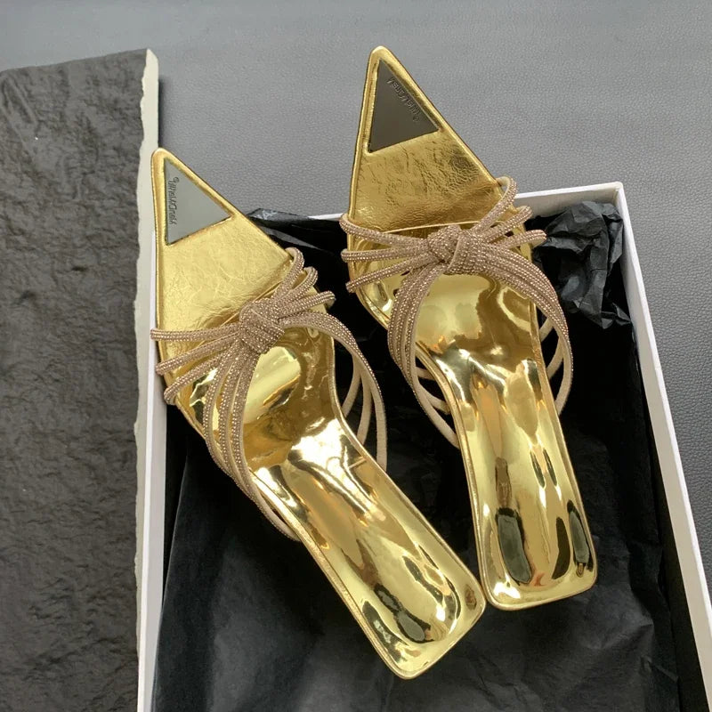 Sparkling Silver Shiny Comfortable Stylish Casual Low Heel Pumps Main image