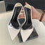 Summer  PVC Transparent Slipper Women Pointed Toe Slides Stripper Sandal Thin Mule Shoes Low Heel Pumps