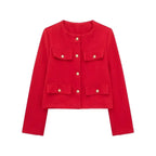 Elegant Solid Fake Fashion Long Single Breasted New Chic Coat