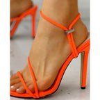 Elegant Cisscross Suede High Heeled  Party Thin Heel Summer High Heel