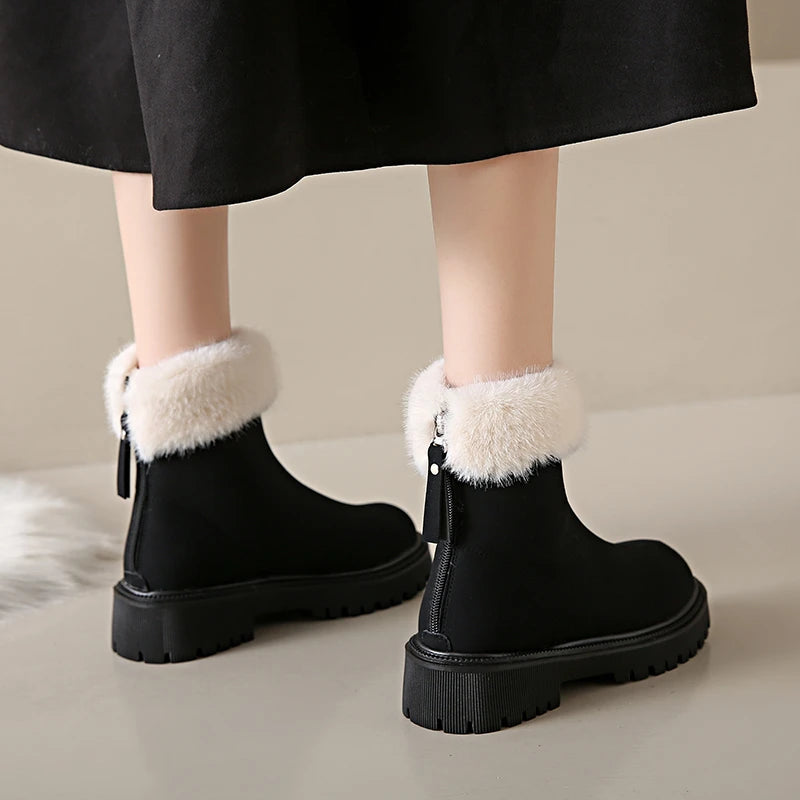 Elegant Simple Fashionable Plush New Versatile Cotton Snow Boot