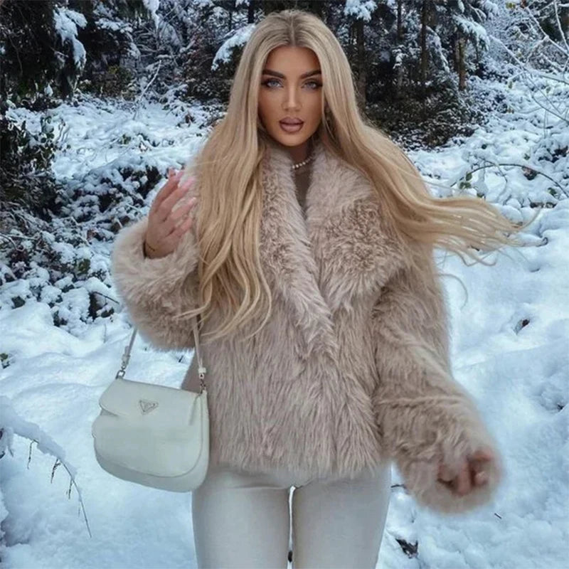 Fake Fox Fur Chic Ins Short Luxury Big Collar Cool Girls Fur Coat Main image