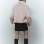 Fake Fox Fur Chic Ins Short Luxury Big Collar Cool Girls Fur Coat