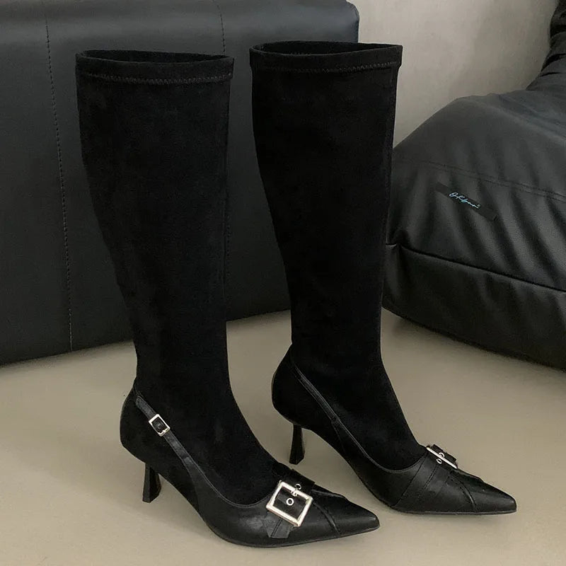 Trendy Stylish Feminine Comfortable Elegant Chic Fashionable Knee High Boots Secondary image