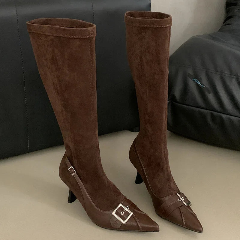 Trendy Stylish Feminine Comfortable Elegant Chic Fashionable Knee High Boots