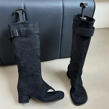 Trendy Stylish Elegant Comfortable Fashionable Chic Pointed Toe Knee High Boots