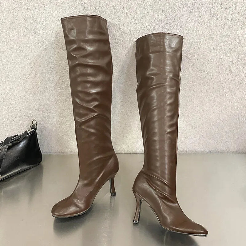 Chic Elegant Stylish Comfortable Trendy Fashionable Unique Knee High Boots Secondary image