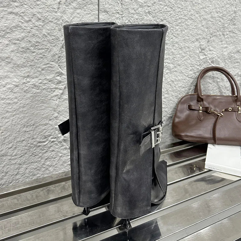 Trendy Fashionable Stylish Elegant Chic Comfortable Pointed Toe Knee High Boots Secondary image