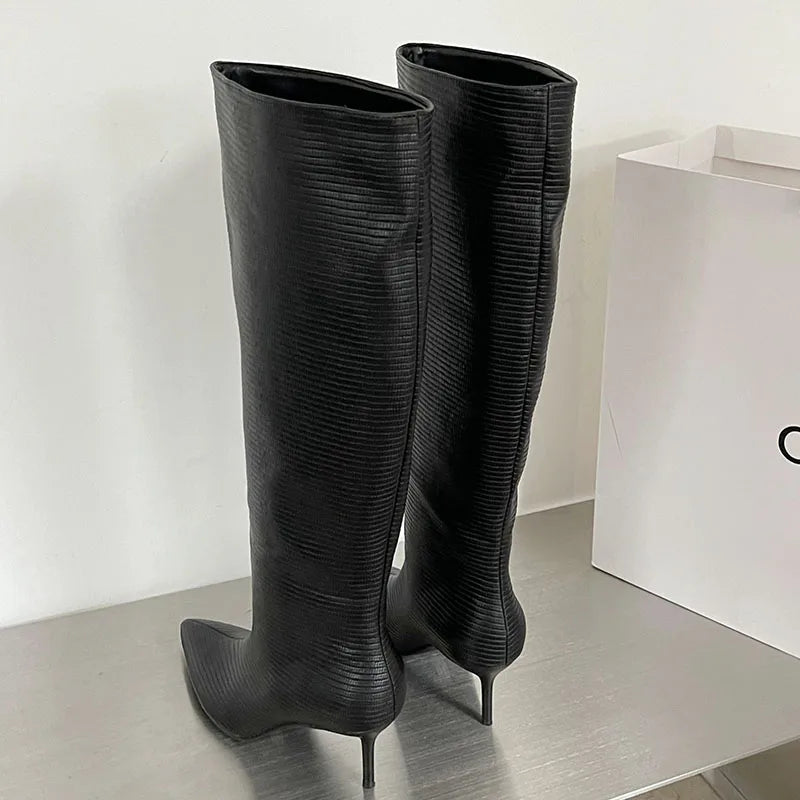 Elegant Fashionable Chic Stylish Trendy Comfortable Pointed Toe Knee High Boots