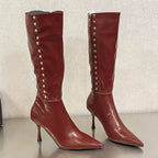 Chic Stylish Trendy Elegant Comfortable Fashionable Pointed Toe Knee High Boots