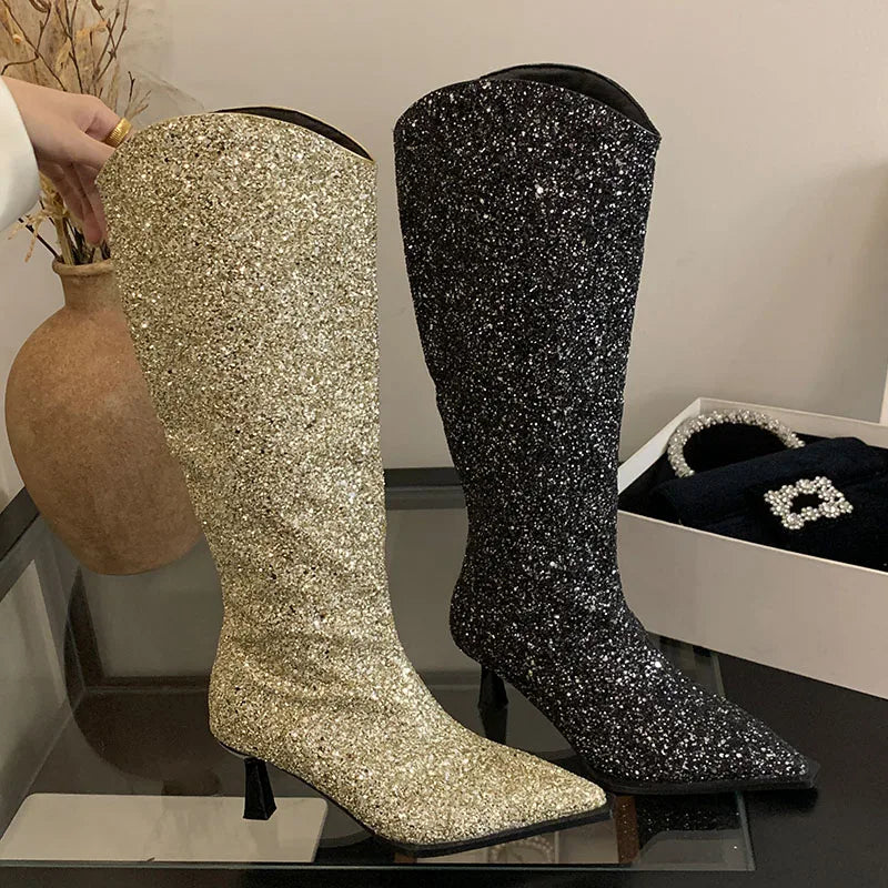 Elegant Fashionable Chic Stylish Trendy Comfortable Pointed Toe Knee High Boots Main image