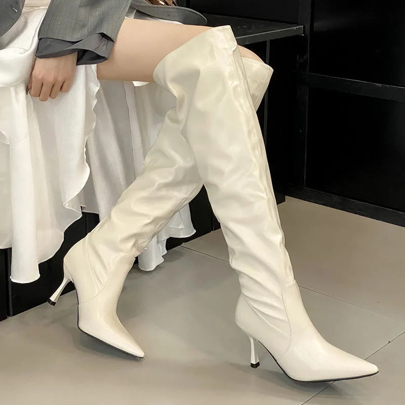 Street Style Trendy Elegant Chic Unique Glamorous Comfortable Knee High Boots Main image