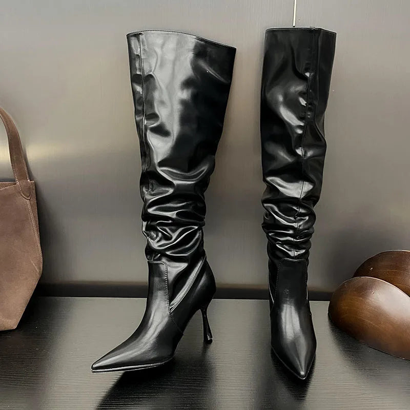 Street Style Trendy Elegant Chic Unique Glamorous Comfortable Knee High Boots Secondary image