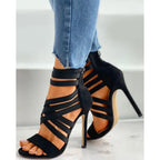 Cisscross Peep Toe High Heel Slingback Summer Casual Thin Heels High Heel