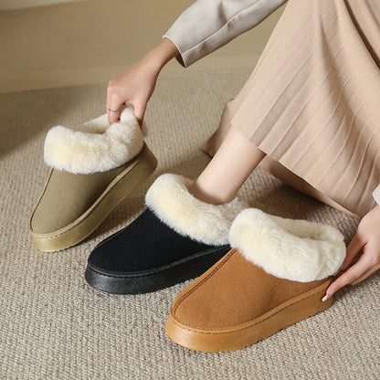 Faux Fur Non-Slip Warm Fashion Short Comfortable Platform Snow Boot