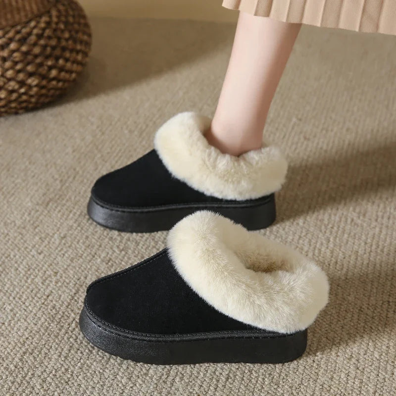 Faux Fur Winter Boots for Women 2024 Non Slip Women's Snow Boots Plush Warm Fashion Short Boot Comfortable Warm Platform Shoes Secondary image