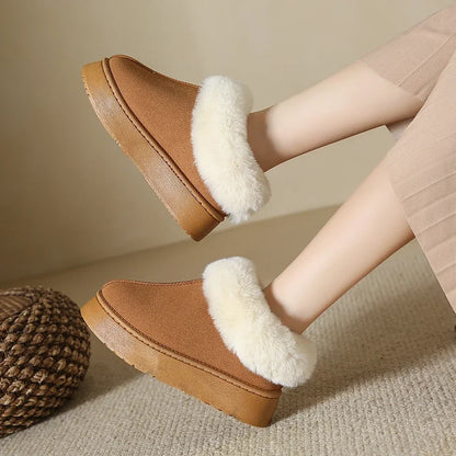 Faux Fur Non-Slip Warm Fashion Short Comfortable Platform Snow Boot