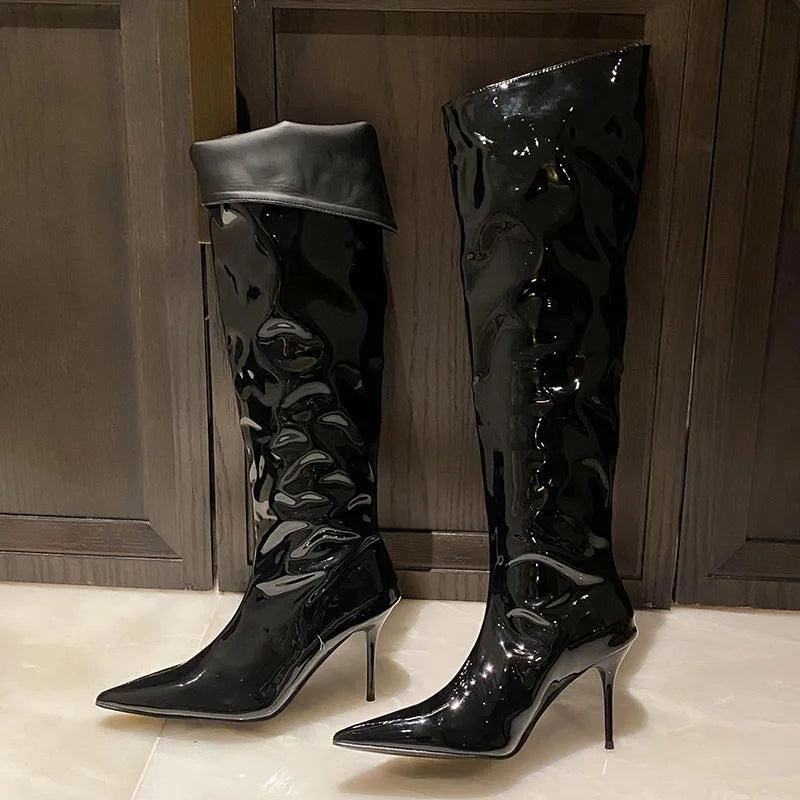 Fashionable Stylish Comfortable Chic Elegant Unique Modern Knee High Boots Secondary image