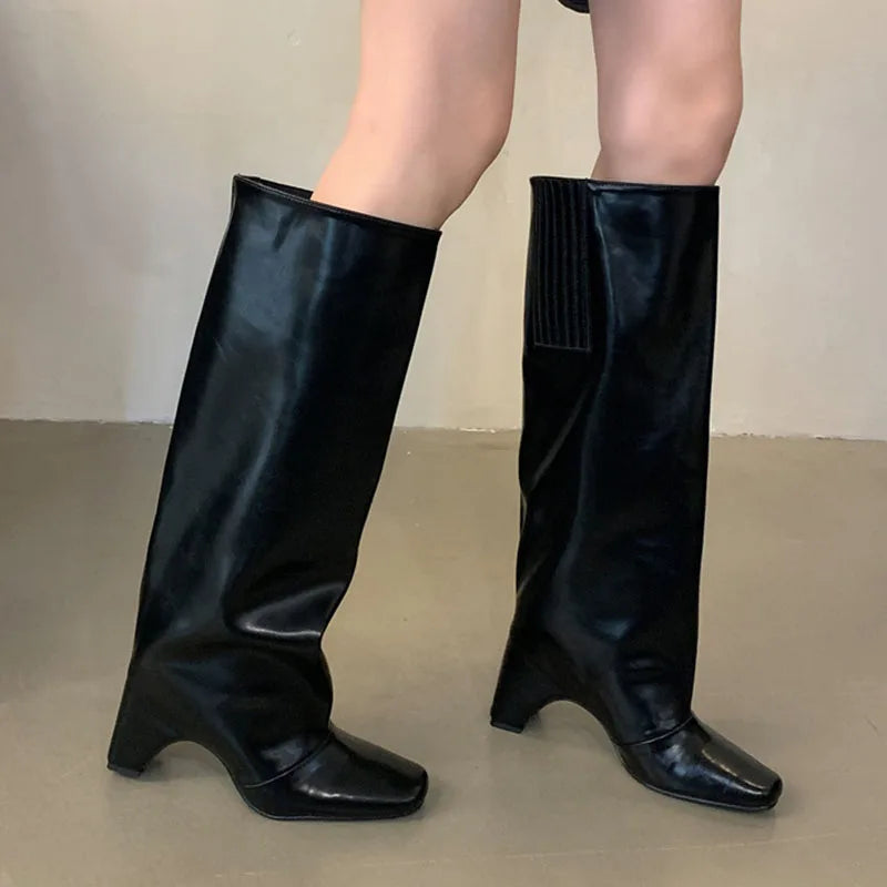 Modern Elegant Stylish Comfortable Fashionable Chic Pointed Toe Knee High Boots