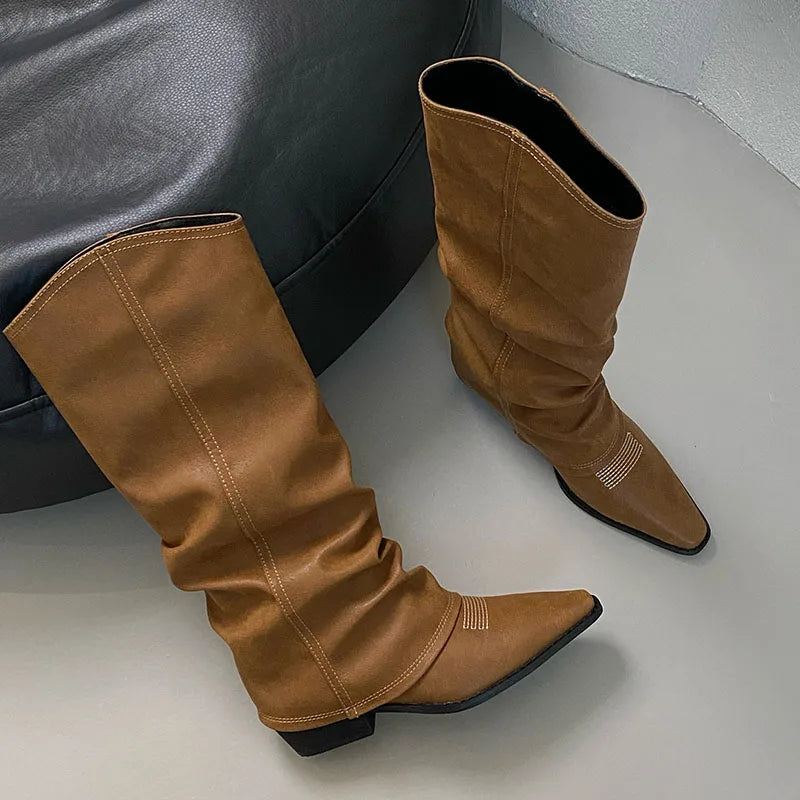 Stylish Comfortable Elegant Fashionable Chic Trendy Pointed Toe Knee High Boots Main image