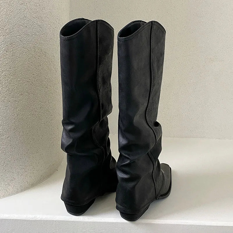 Stylish Comfortable Elegant Fashionable Chic Trendy Pointed Toe Knee High Boots Secondary image