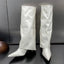 Footwear Thin Heels Pointed Toe Fashion Slip On Modern Knee High Boots