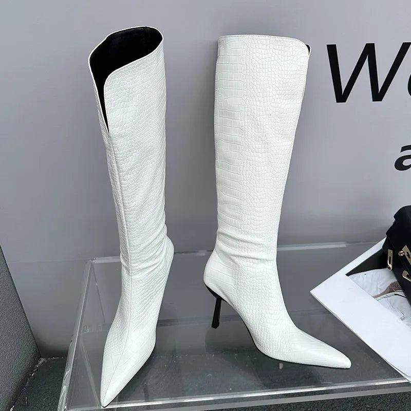Chic Trendy Comfortable Slip-On Elegant Knee High Boots Secondary image