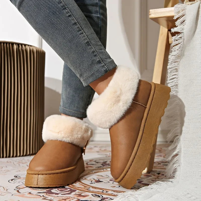 Furry Plush Warm Newest Comfortable Non-Slip Thick Bottom Snow Boot