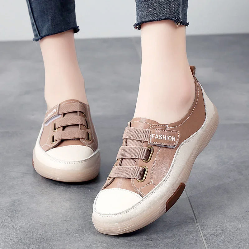 Genuine Leather Slip On Women Flats Moccasins Women's Loafers Spring Autumn Ladies Shoes Casual Shoes For Woman Sneakers WSH4808 Main image