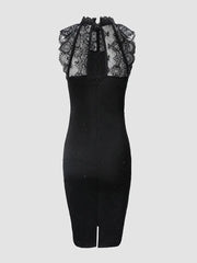 DressBetty - 2024 Contrast Glitter Party Lace Dress