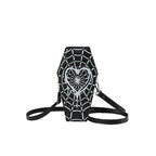 Gothic Coffin Small Spider Web PU Leather Halloween Designer Bag