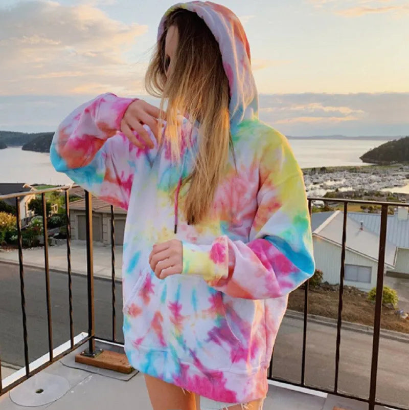 Tie Dye Oversized Pullover Hoodie Main image
