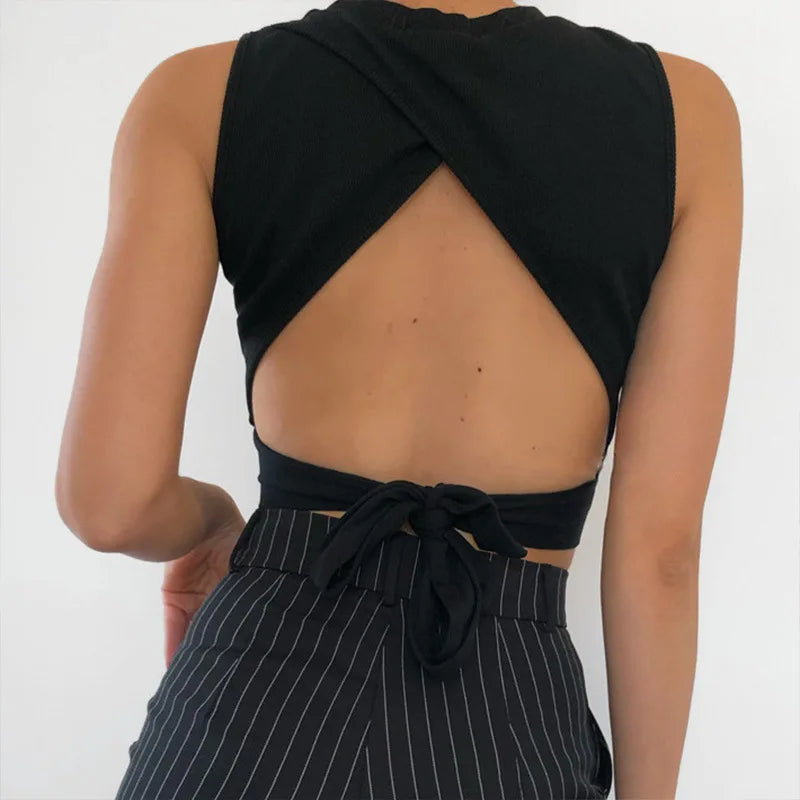Bandage Criss Cross Cotton Cami Top Main image