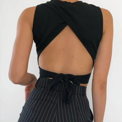 Bandage Criss Cross Cotton Cami Top