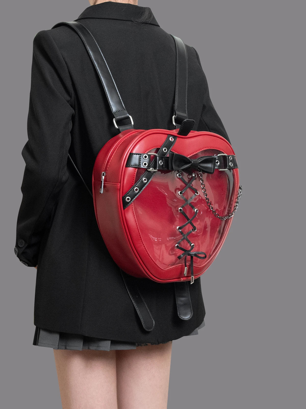 Hiatus Dark Belt Chain Apple Shoulder Gothic Strap Bow Backpack Bag Main image
