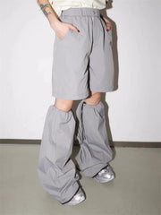 Cyber Y2K Detachable Track Harajuku Egirl Edgy Style Cargo Oversize Sweatpant